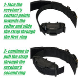 1.5" Tactical E collar for Dog Training systems with personalized patch and handle option compatible with most Dogtra, Garmin, Sportdog & E-Collar Technologies receivers