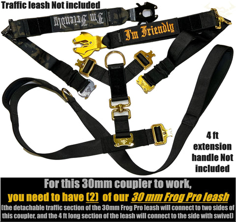 tactical leash coupler with swivel