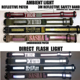 1.5" Tactical E collar for Dog Training systems with personalized patch and handle option compatible with most Dogtra, Garmin, Sportdog & E-Collar Technologies receivers