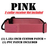 1.5" Tactical E collar for Dog Training systems with personalized patch and handle option compatible with most Dogtra, Garmin, Sportdog & E-Collar Technologies receivers