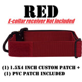1.5" Tactical E collar for Dog Training systems with personalized patch and handle option compatible with most Dogtra, Garmin, Sportdog & E-Collar Technologies receivers