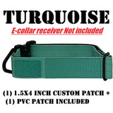1.5" Tactical E collar for Dog Training systems with personalized patch and handle option compatible with most Dogtra, Garmin, Sportdog & E-Collar Technologies receivers