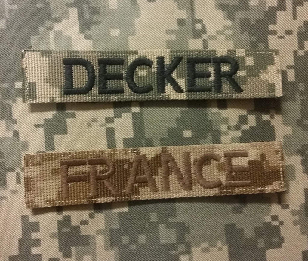 Army Name Tape: Individual Name - embroidered on OCP SEW ON