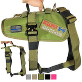 365 Dog Harness by Bullrun- Tactical Dog Harness with Handle & Custom Patches & Removable Vest for Large Dogs