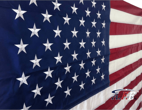 F12 US Flag Embroidered Stars and Sewn Stripes High Quality Heavy Duty USA 10'x15' Ft Nylon American Flag 300 D (Premade)