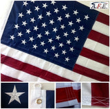 F12 US Flag Embroidered Stars and Sewn Stripes High Quality Heavy Duty USA 10'x15' Ft Nylon American Flag 300 D (Premade)