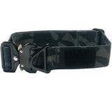 1.5 inch Tactical Dog Collar K9 Collar with USA Flag Blue Line Camo Thick Police Service Dog Collar Cobra Buckle camo black