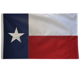 F01 Texas State Flag 3x5 Feet Nylon Embroidered Lone Star Sewn Stripes 2 Brass Grommets American Heavy Duty Outdoor Outdoor 210 D (Premade)