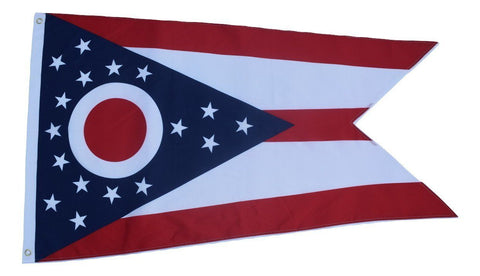 F65 Ohio State Flag 3'x5' Ft Polyester Wholesale & Bulk Price $2.40 (Premade)