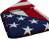 F08 US Flag Embroidered Stars and Sewn Stripes High Quality Heavy Duty USA 4'x6' Ft Nylon American Flag 210 D (Premade)