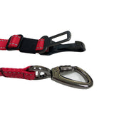 adjustable Car Seat Belt for Dogs - made from thick heavy duty Nylon webbing with reflective stitching and metal Carabiner with swivel (Premade)