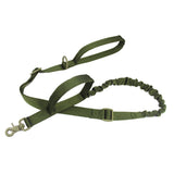 olive green tactical dog leash Bungee Dog Leash camo Military Style padded handle adjustable no pull shock  proof dog leash 
