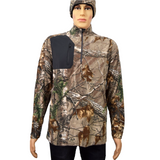 DRI DUCK Realtree Camo Sweater Interval DDX Quarter-Zip Jacket Nano Fleece Nylon Water Proof Pullover (Premade)