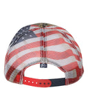 Custom Embroidered Patriotic Camouflage caps with american USA flag Sewn on visor Six Panel RealTree / Mossy Oak Camo Hats No Minimum No Setup Fee