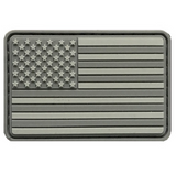 1.3x2 inch PVC USA flag  Tactical Patches hook fastener backing (Premade)