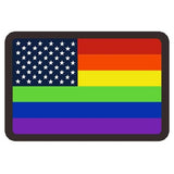 1.3x2 inch PVC USA flag  Tactical Patches hook fastener backing (Premade)