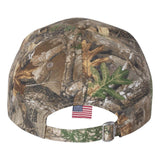 Custom Embroidered Patriotic Camouflage caps with american USA flag Sewn on visor Six Panel RealTree / Mossy Oak Camo Hats No Minimum No Setup Fee