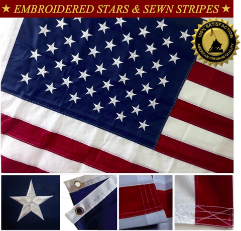 Embroidered American Flag by Bullrun Flag Embroidery