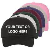 Your Text Embroidered Custom Hats 100% Cotton Personalized Six Panel Structured Quality Baseball  Cap No Minimum