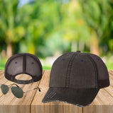 Your Text Custom Embroidered on Unstructured Mesh back Trucker Hat Personalized Word Vintage Distressed Cap No minimum