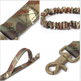 tactical dog leash Bungee Dog Leash camo Military Style padded handle adjustable no pull shock  proof dog leash