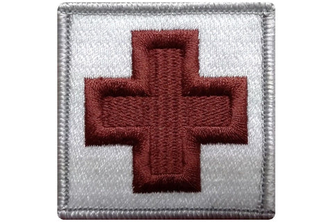 V41 Tactical Medic Cross patch Emergency Medical Original White color 2"x2" size hook fastener *Made in USA - Bullrun Flag Embroidery