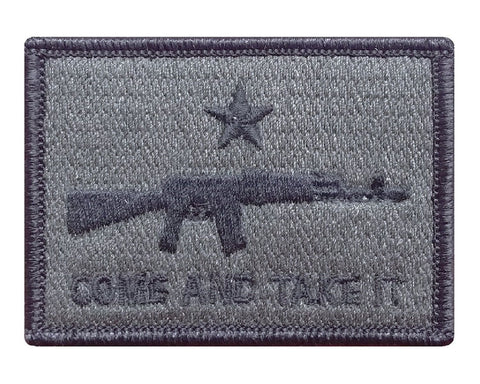 V53 Tactical Come and Take It Patch Olive Drab 2"x3" Hook fastener Second Amendment *Made in USA* - Bullrun Flag Embroidery