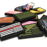 1.3x2 inch PVC USA flag  Tactical Patches hook fastener backing (Premade)