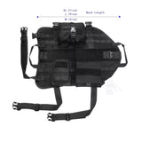 Tactical Dog Vest Military molle Vest with pouches (Premade)