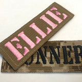 (Discontinued-Please buy 1.5"x5") 1.5 x 4 inch Custom NameTape OCP ACU USMC NAVY Marine Woodland Black Uniform Camo Hook Fastener & Iron Tactical Name Patch (Upto 2 lines)