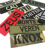 (Discontinued-Please buy 1.5"x5") 1.5 x 4 inch Custom NameTape OCP ACU USMC NAVY Marine Woodland Black Uniform Camo Hook Fastener & Iron Tactical Name Patch (Upto 2 lines)