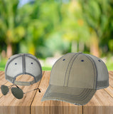 Your Text Custom Embroidered on Unstructured Mesh back Trucker Hat Personalized Word Vintage Distressed Cap No minimum