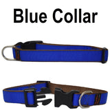 Custom dog Collars Personalized Embroidered dog collars with Name 1 inch  Blue