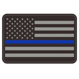 1.3x2 inch PVC USA flag  Tactical Patches hook fastener backing (Premade)