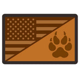 1.3x2 inch PVC USA flag  Tactical Patches hook fastener backing (Premade)