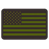 1.3x2 inch PVC USA flag  Tactical Patches hook fastener backing (Premade)