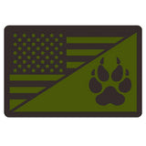 1.3x2 inch PVC USA flag  Tactical Patches hook fastener backing (Premade)