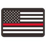 1.3x2 inch PVC USA flag  Tactical Patches hook fastener backing (Premade)