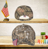 Your Text Custom Embroidered Personalized Patriotic Camouflage caps with american USA flag Camo Mesh Baseball Hunting Hats No Minimum