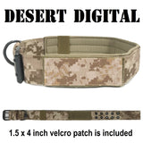 custom tactical k9 dog collar personalized camo collar with american flag tan color