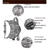 Personalized Tactical Dog Harness Vest Custom Military Style dog Harness K9 Vest with 1.5x4 inch Embroidered Name patch with handle