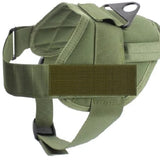 Tactical k9 dog harness vest olive camo thick big