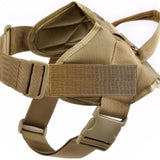 Tactical k9 dog harness vest brown thick big