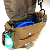 Tactical Dog Walking Bag with Water bottle holder, Cross-Body Shoulder Training Bag with Treat Pouch, Waterproof Lining, Poop bag dispenser (Premade)