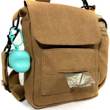 Tactical Dog Walking Bag with Water bottle holder, Cross-Body Shoulder Training Bag with Treat Pouch, Waterproof Lining, Poop bag dispenser (Premade)