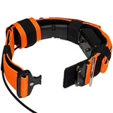 orange GPS tracking ecollar for garmin & dogtra receivers with personalized patch, handle, quick release metal buckle and airtag holder for hunting dogs