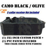 Camo_black_2" Tactical E collar for Training systems with personalized patch and handle compatible with most Dogtra, Garmin & E-Collar Technologies receivers
