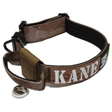 tactical dog collar with handle and airtag holder