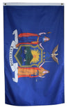F67 New York State Flag 3'x5' Ft Polyester Wholesale & Bulk Price $2.40 (Premade)