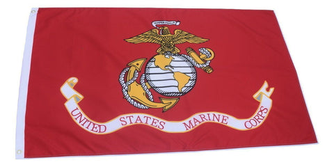 F80 USMC US Marine Corps Flag 3'x5' Ft Polyester Wholesale & Bulk Price $2.40 (Premade)